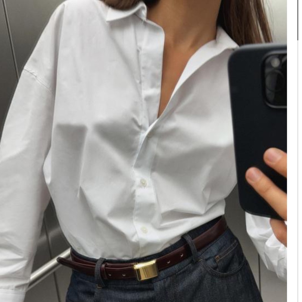 ZARA White Poplin Shirt